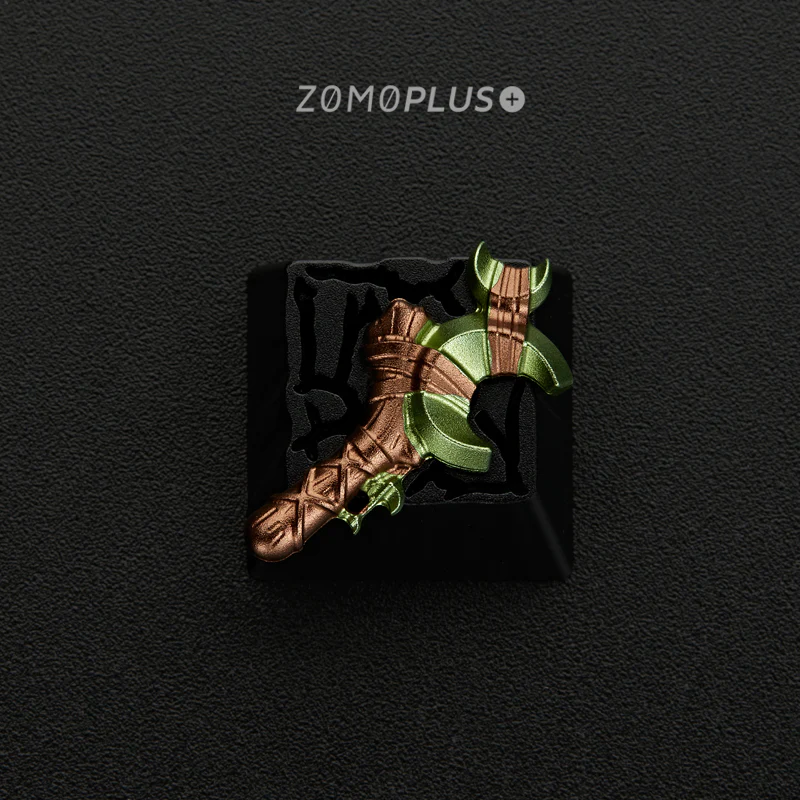 DOTA2 FORCE STAFF MAGNETIC ALUMINUM ARTISAN KEYCAP black gold green