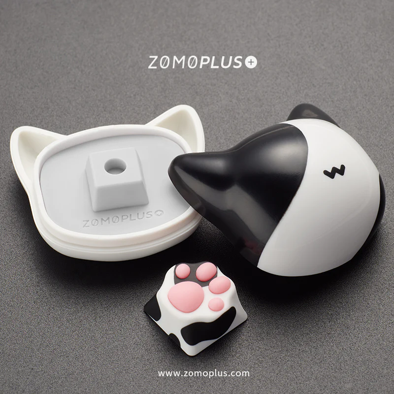 Multi Color ABS & Silicone Kitty Paw Artisan Keyca Cow Cat