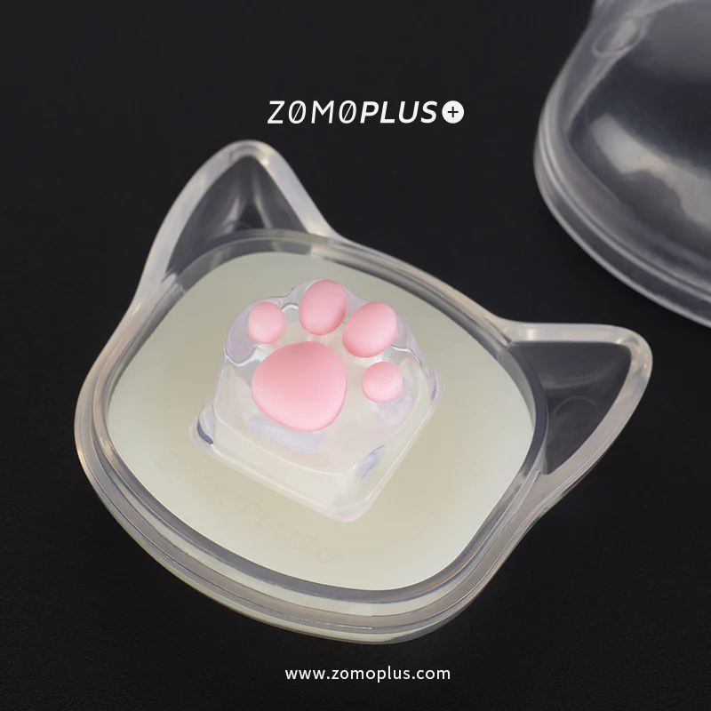 3D PRINTED RESIN & SILICONE TRANSPARENT KITTY PAW  Transparent Clear