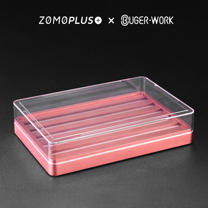 ZOMOPLUS X BUGER WORK METAL KEYCAP BOX Basic Edition   Anodized Pink