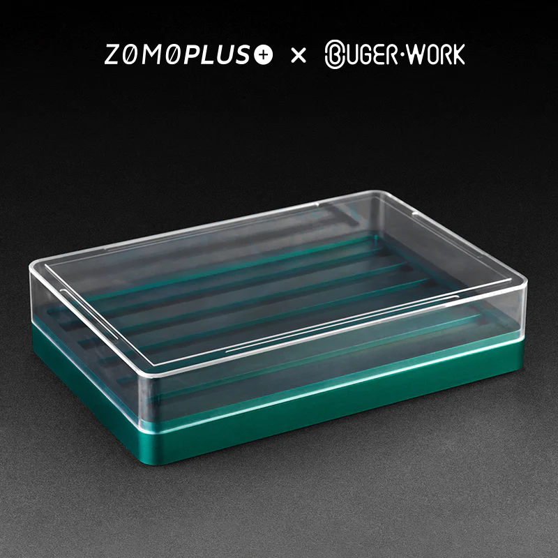 ZOMOPLUS X BUGER WORK METAL KEYCAP BOX Basic Edition   Anodized Green