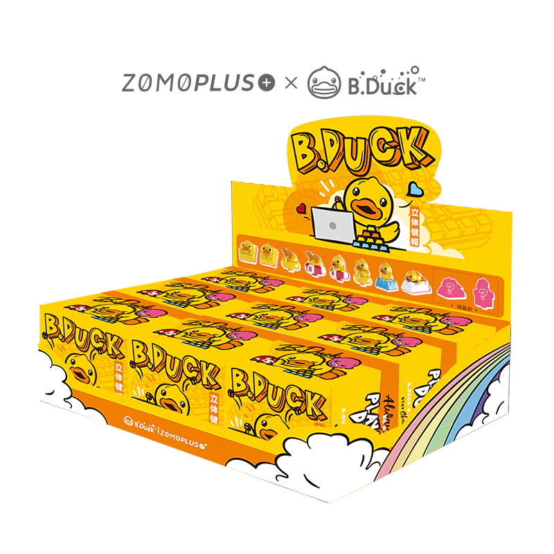 ZOMOPLUS X B Duck 3D Artisan Keycap Blind Box  Whole Box Regular Model 8 Random Secret Model 1